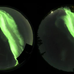 3D side-by-side video of aurora