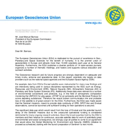 EGU Letter to Barroso