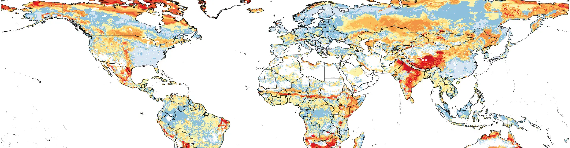 Land ecosystem changes under global warming (Credit: Ostberg et al., 2013)