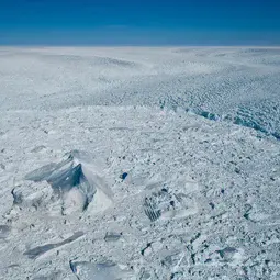 Iceberg in front of Jakobshavn Isbræ calving front