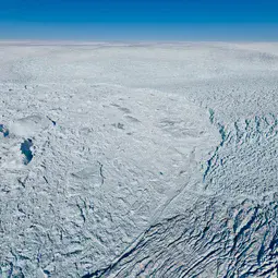 Crevassed terminus of Jakobshavn Isbræ