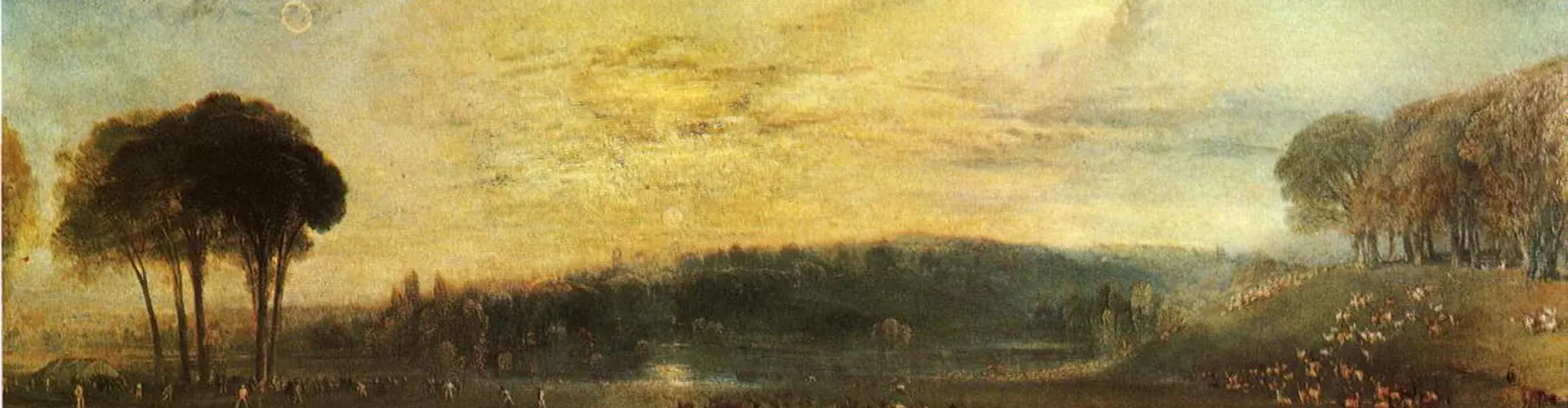 Researchers used images of old paintings, such as this one painted by the British artist J. M. W. Turner in 1829, to study the Earth's past atmosphere