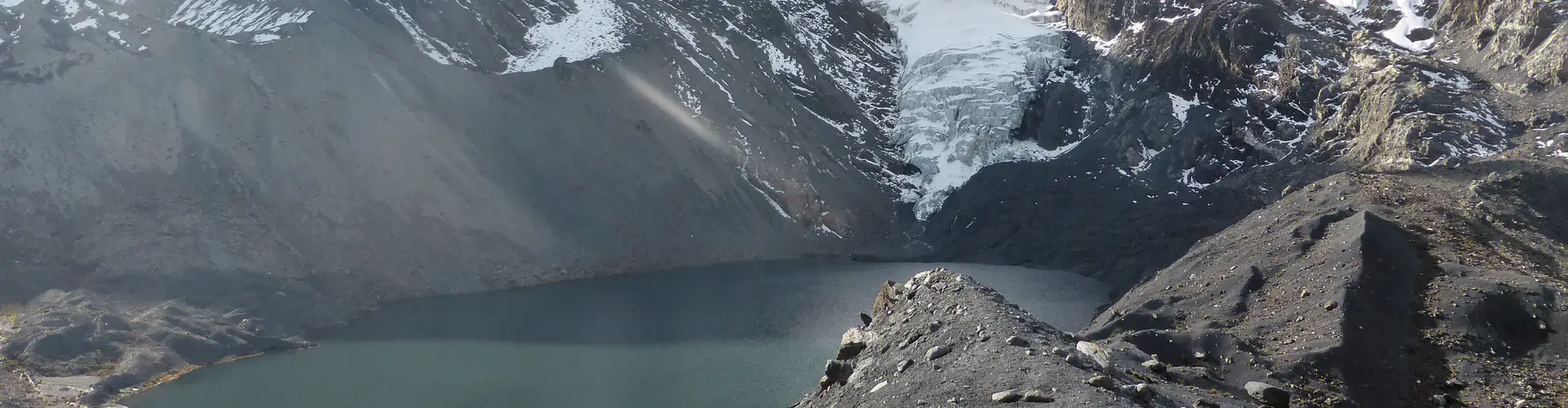 Glacier and glacier lake in the Bolivian Andes (Credit: Simon Cook)