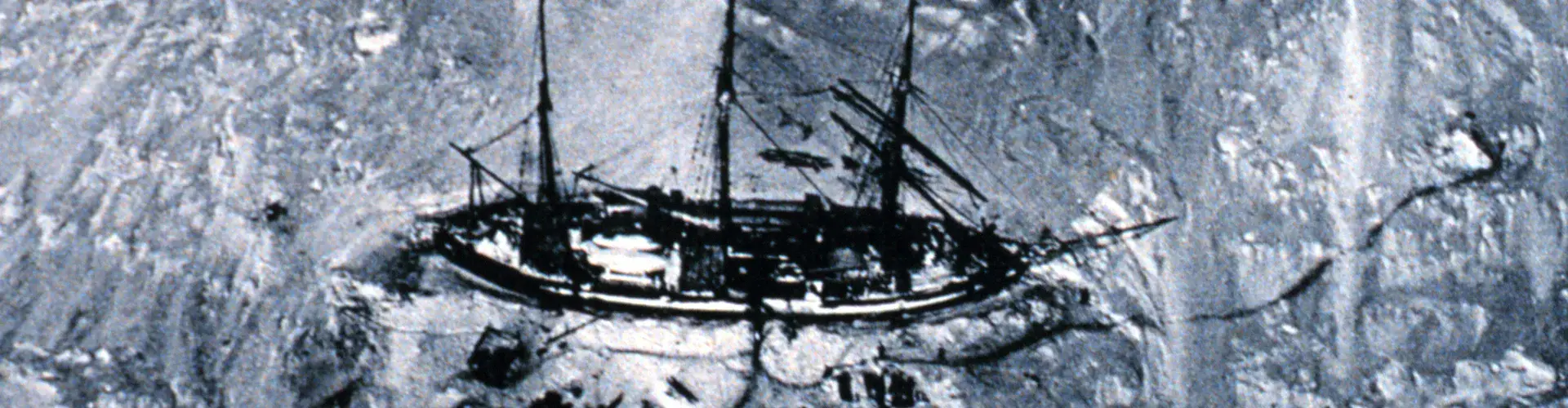 One of the first aerial photographs of the Antarctic, this picture was obtained from a balloon in 1901. It shows the ship of German explorer Erich von Drygalski’s, the log books of which were used in the study. (Credit: National Oceanic and Atmospheric Administration/Department of Commerce)