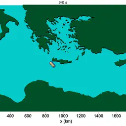 Crete tsunami animation