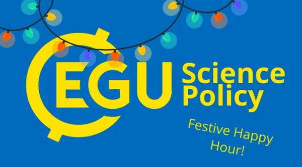 Science policy holiday happy hour banner