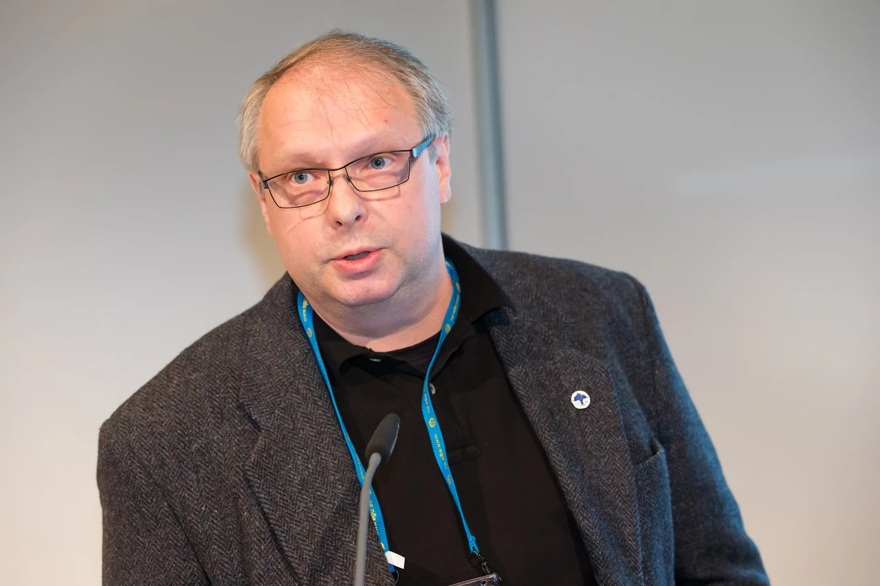 Stephan Mueller Medal Lecture by Evgene on 14 April 2015 (Credit: EGU)