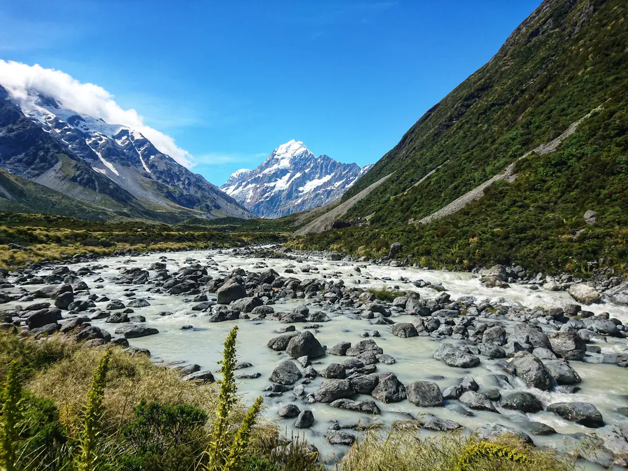 The Hooker River in Aoraki Mount Cook National Park, Aotearoa New Zealand (Credit: University of Canterbury)
