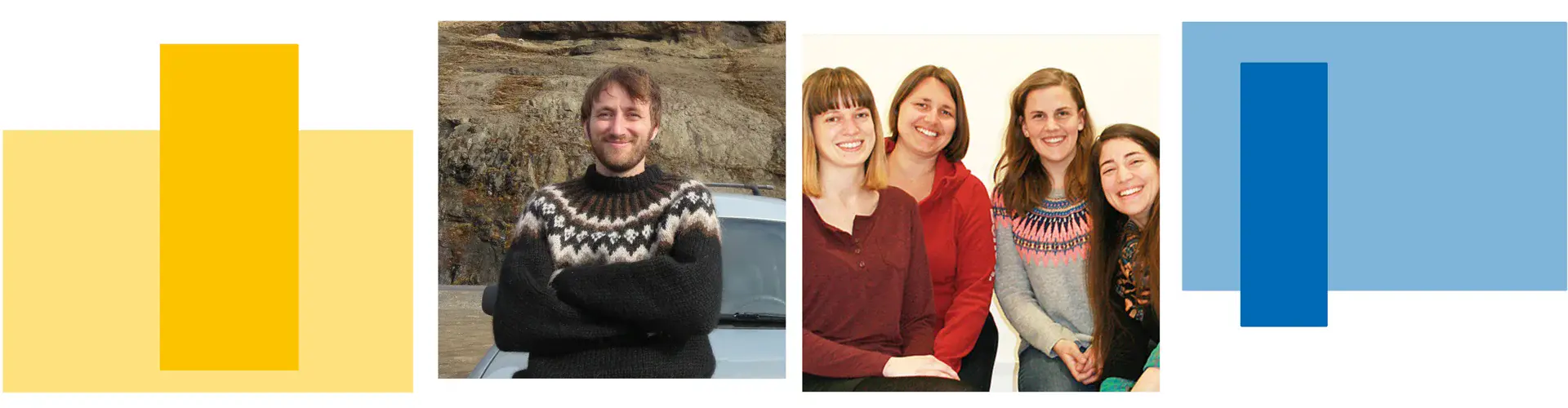 Winners of the EGU Public Engagement Grants 2019; Philip Heron (left) and Romana Hödl, Katrin Attermeyer, Laura E. Coulson, Astrid Harjung (right)