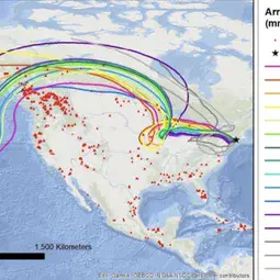 Map of the area modeled in this study