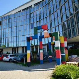 Outside entrance to the new EGU Executive Office building