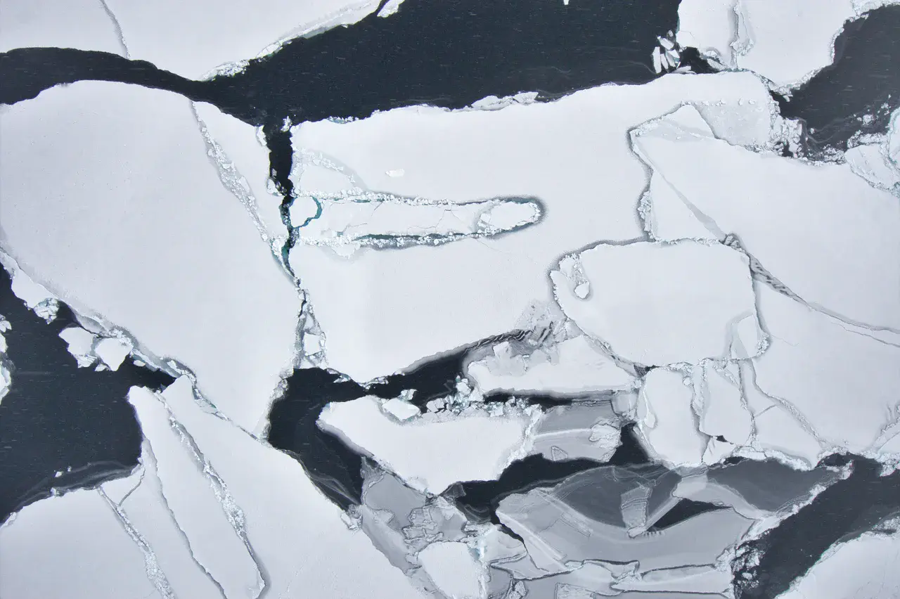 Arctic sea ice over the Canadian Beaufort Sea (Credit: André Ehrlich, Universität Leipzig)