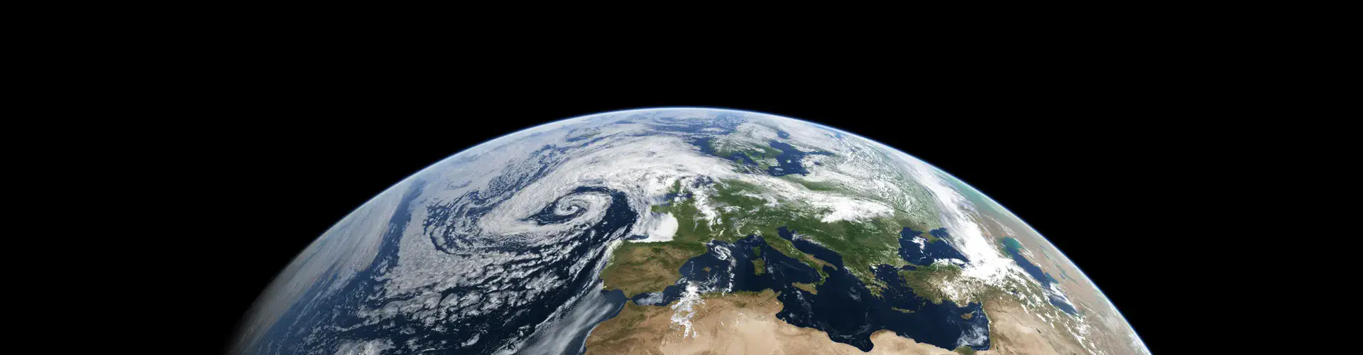 Present Earth, here viewed from space, was shaped by many events in its history, from volcanic eruptions to asteroid impacts. (Credit: European MSG satellite/EUMETSAT/M. Reuter, distributed via imaggeo.egu.eu)