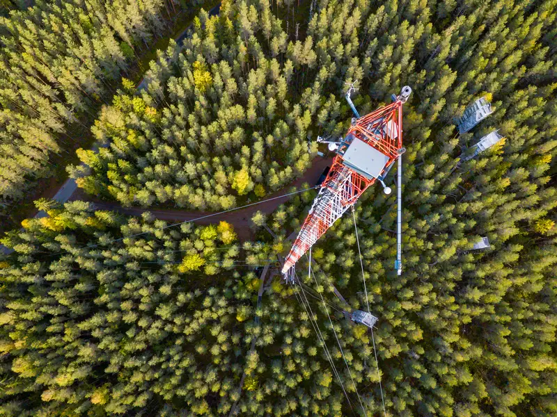 Flux tower in Finland (Credit: Jonathan D. Müller, distributed via imaggeo.egu.eu)