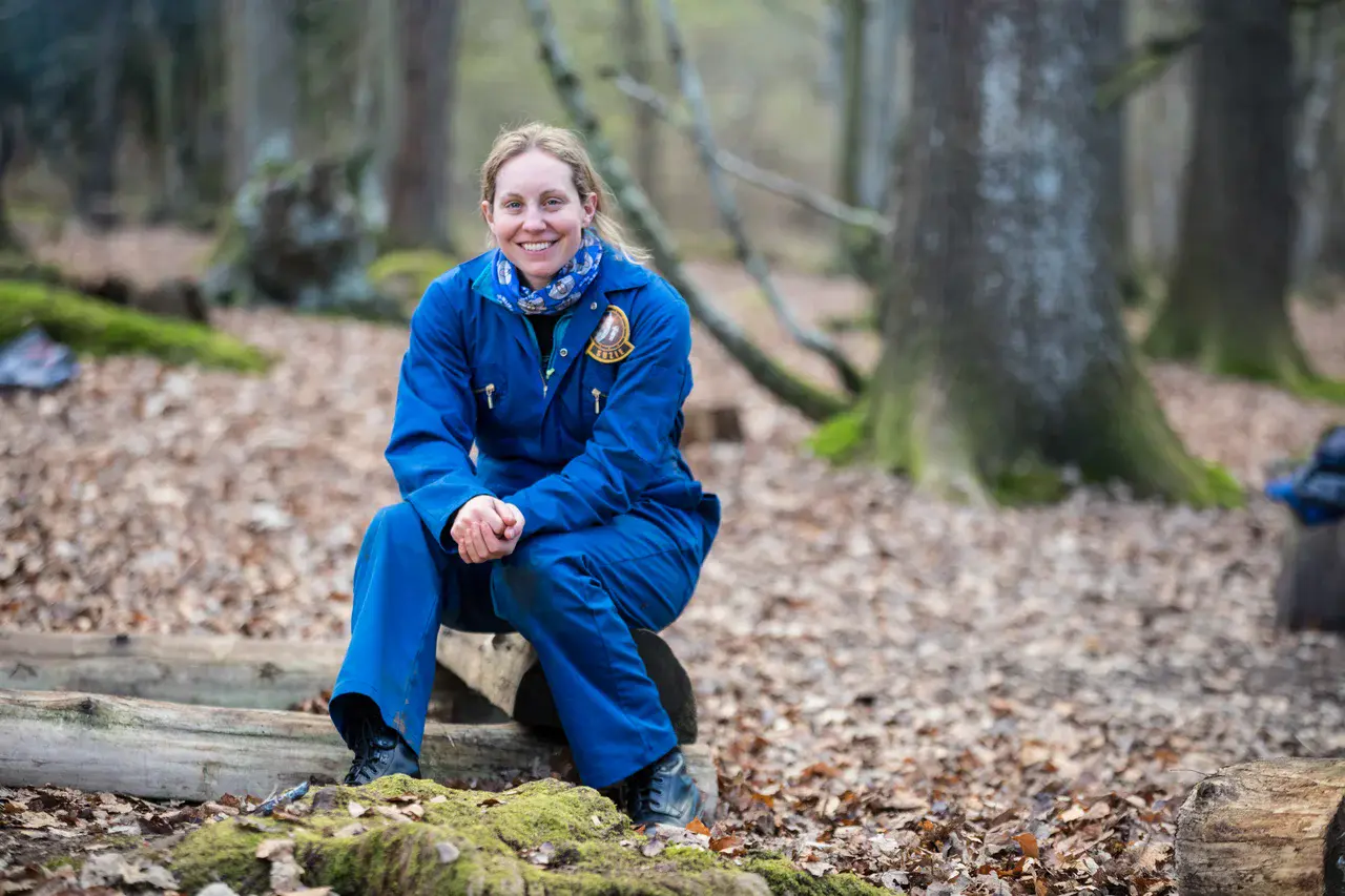 Suzie Imber dressed as an astronaut during the BBC TV programme she participated in (Credit: BBC)