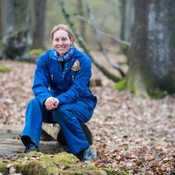 Suzie Imber dressed as an astronaut during the BBC TV programme she participated in