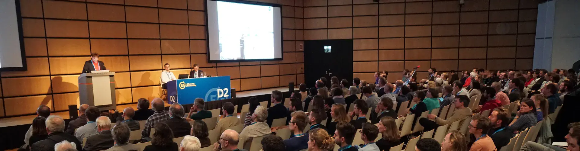 One of thousands of scientific presentations at the EGU General Assembly 2017 (Credit: Kai Boggild)