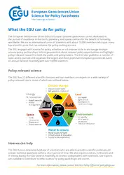 Factsheet: What the EGU can do for policy