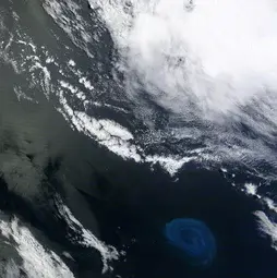 Example of an ocean eddy (not from the study) as seen from space