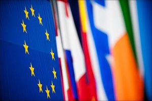 European Parliament flags