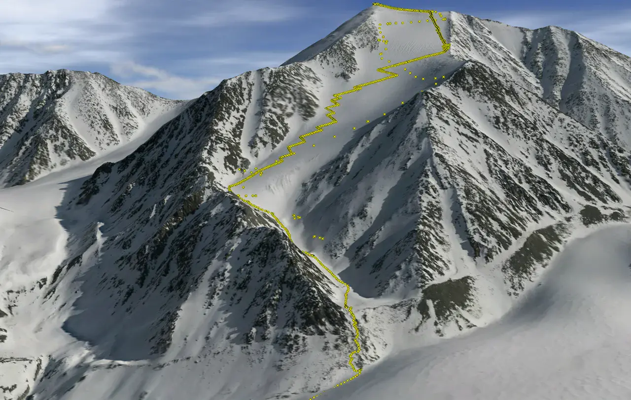 3D visualisation of Mt Isto based on fodar data (Credit: Nolan & DesLauriers, The Cryosphere, 2016/Fairbanks Fodar)