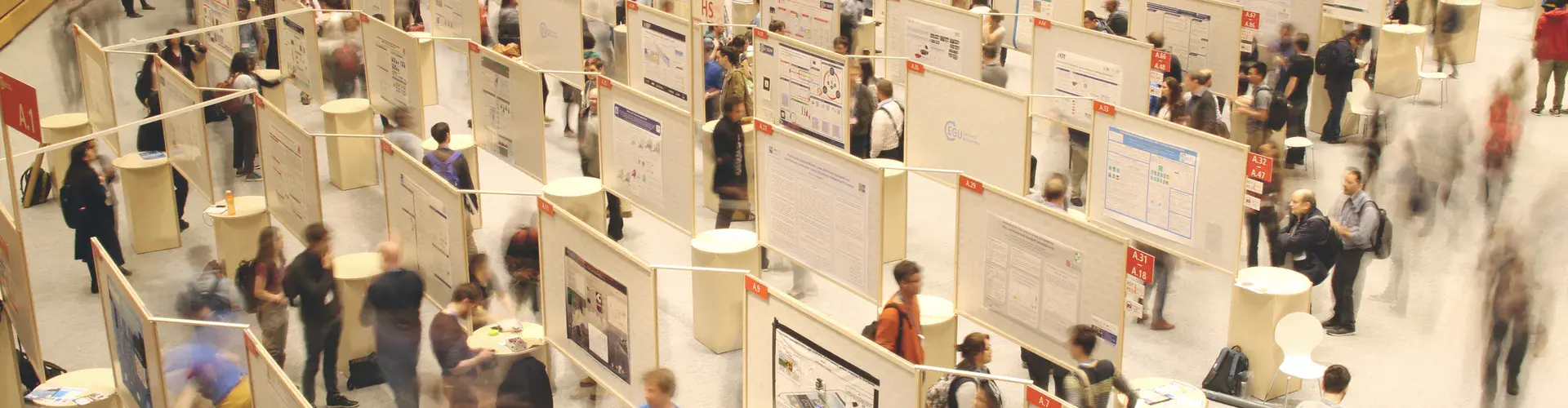 Participants at a poster session during the EGU 2018 General Assembly (Credit: Keri McNamara/EGU)