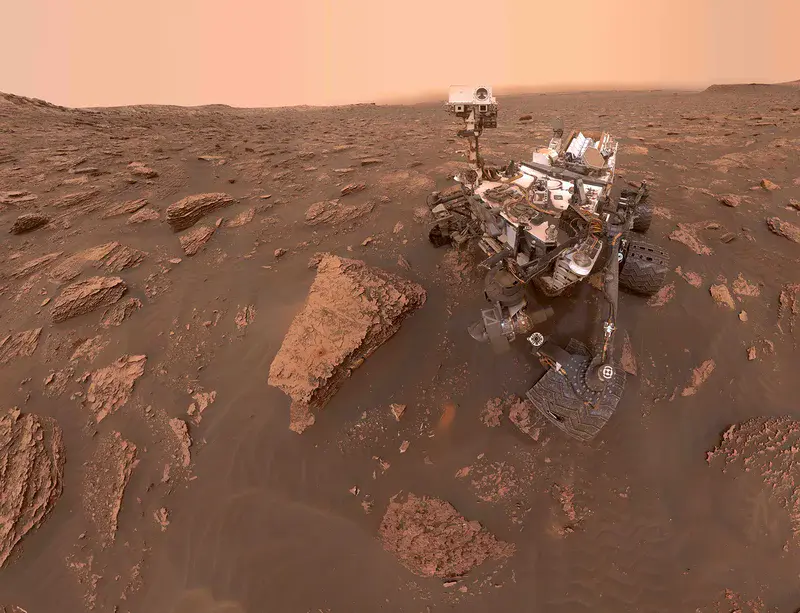 Curiosity's Dusty Selfie at Duluth (Credit: NASA-JPL-Caltech-MSSS)