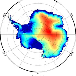 Antarctica's elevation map