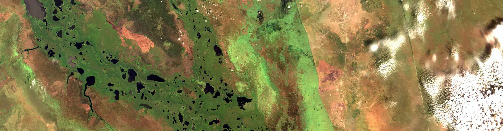 Aerial image of the Sudd wetlands in South Sudan (Credit: Coordenação-Geral de Observação da Terra/INPE via Flickr)