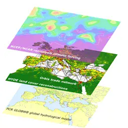 Virtual water network of the Roman world