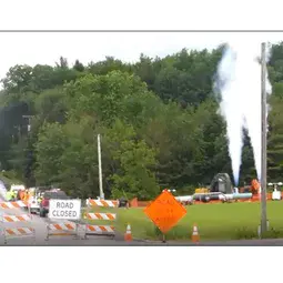Large release of methane to the atmosphere from a pipeline "blowdown"