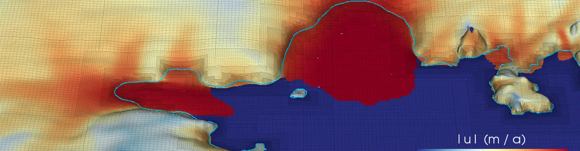 Retreat in the Amundsen Sea Embayment in 2154 (Credit: Cornford et al., The Cryosphere, 2015)