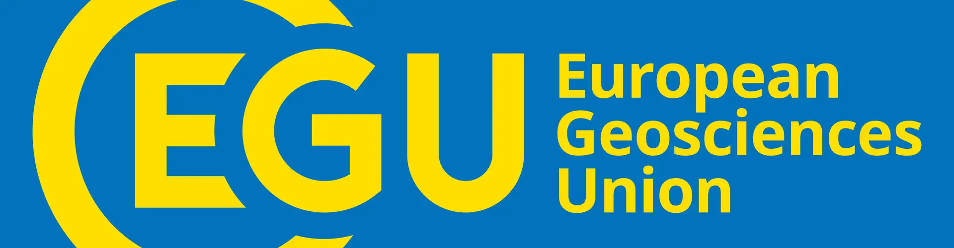 Landscape version (with claim) of the new EGU logo.