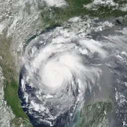 Hurricane Harvey from space on 24 August 2017