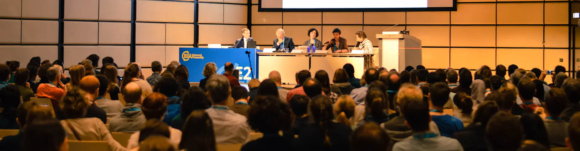 Scientists at a Union Symposium during the EGU 2017 General Assembly (Credit: Kai Boggild/EGU)