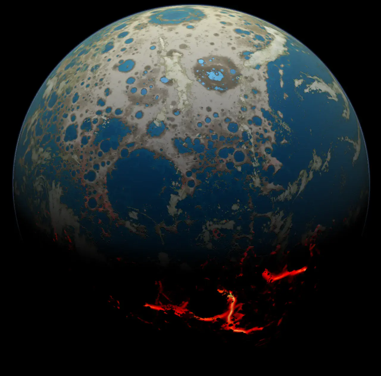 An artist's conception of the early Earth (Credit: Simone Marchi/SwRI)