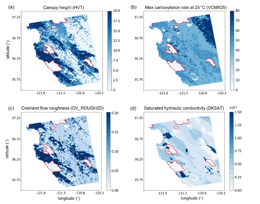 Parameter setting in the WRF-Hydro burn scar simulation