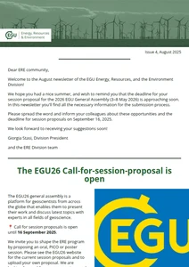 ERE division newsletter cover image