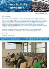 Science for Policy Newsletter - September 2025