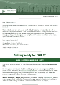 ERE division newsletter cover image