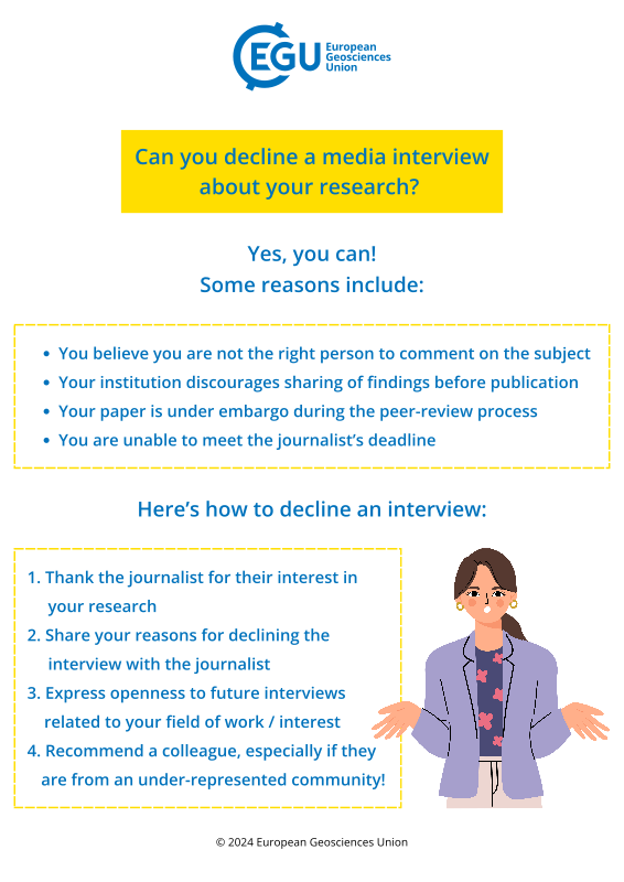 EGU Guide - can I decline a media interview
